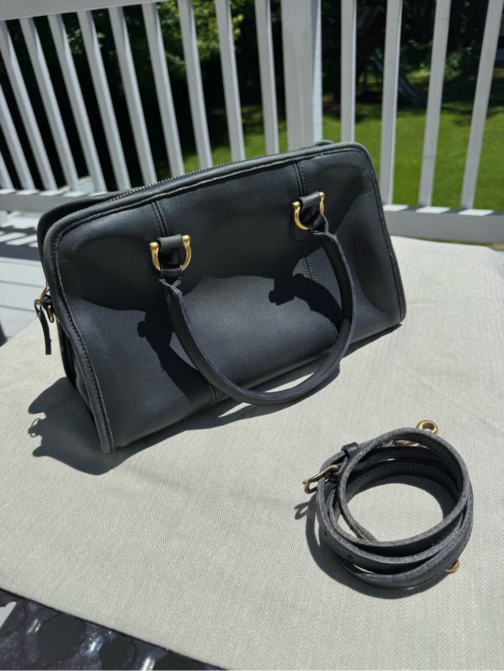 Coach Beaumont Satchel #9871
Navy Blue Leather Doctor's Bag